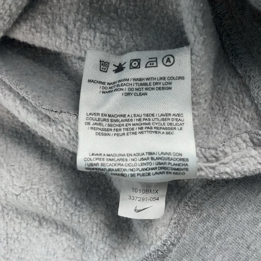 Vintage Y2K Nike Mens XL Gray Center Swoosh Hoodie Pullover Sweatshirt *Read